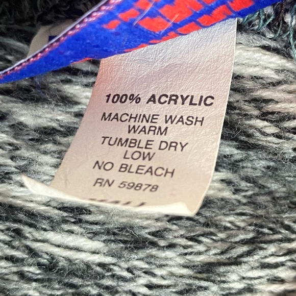 American Pride Nordic Print Crew Neck Sweater Size S - Picture 6 of 6